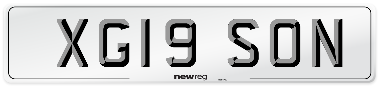 XG19 SON Number Plate from New Reg